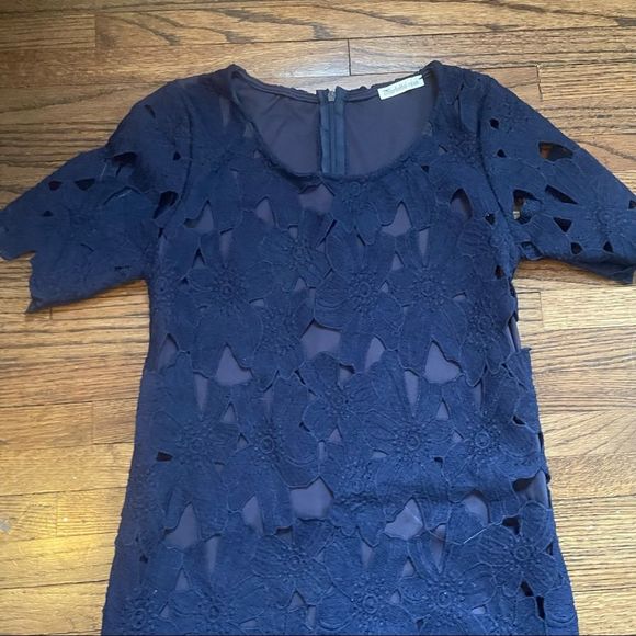 Navy Women Summer short sleeve  Lace Mini Midi Dresses crochet - Picture 3 of 3